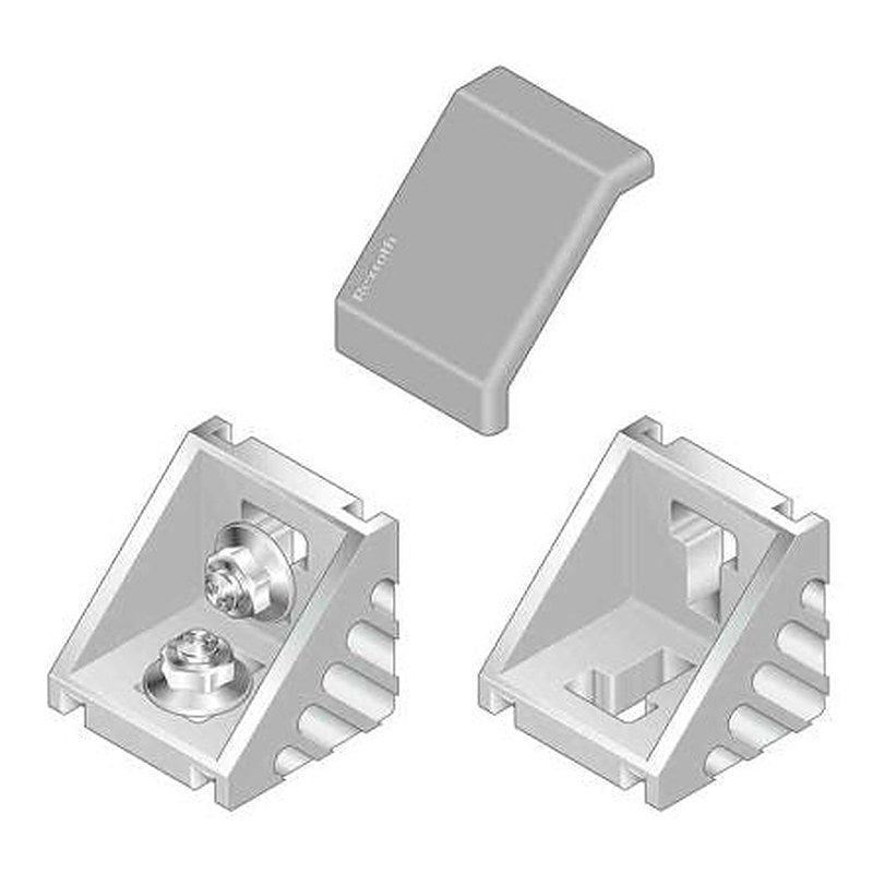 Bosch Rexroth Angular Cover Cap, Connecting Component, Strut Profile 50 mm, Groove Size 10 mm