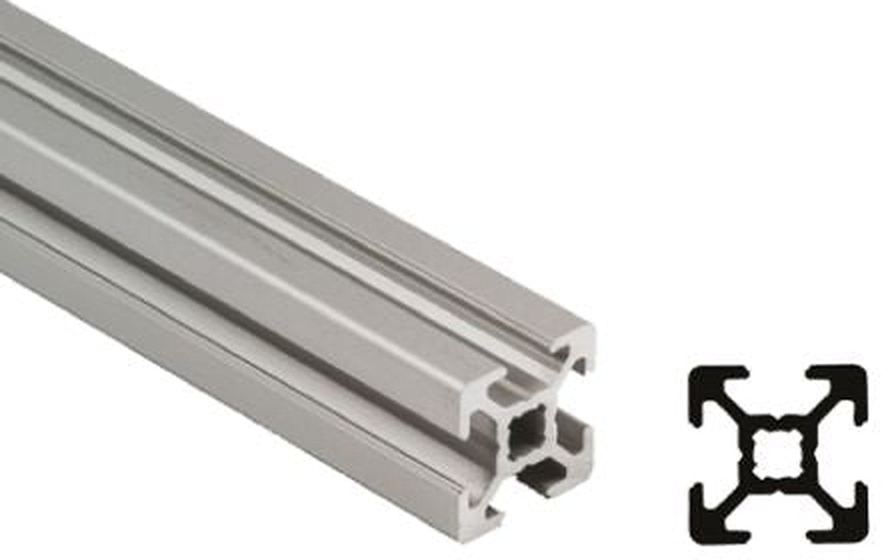 Bosch Rexroth Silver Aluminium Strut Profile 30 x 30 mm 8 mm Groove, 3000 mm Length, Series MGE 13.2