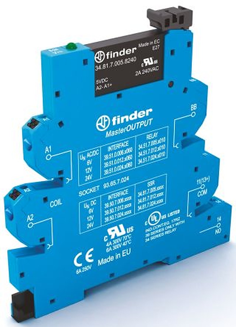 Finder 39 Solid State Interface Relay 24V ac, 240 V ac DIN Rail