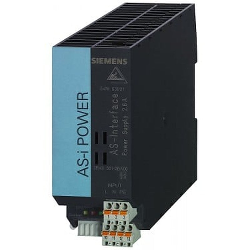 AS-i Power 2.6 A, max. 100 W 120 V/230 V AC AS-Interface power supply unit, IP20 IN: 120 V AC / 230 V OUT: AS-i, 2.6 A (30 V DC) Limitation of the output power max. 100 W, IP20 with integr. ground fault detection with AS-i data decoupling