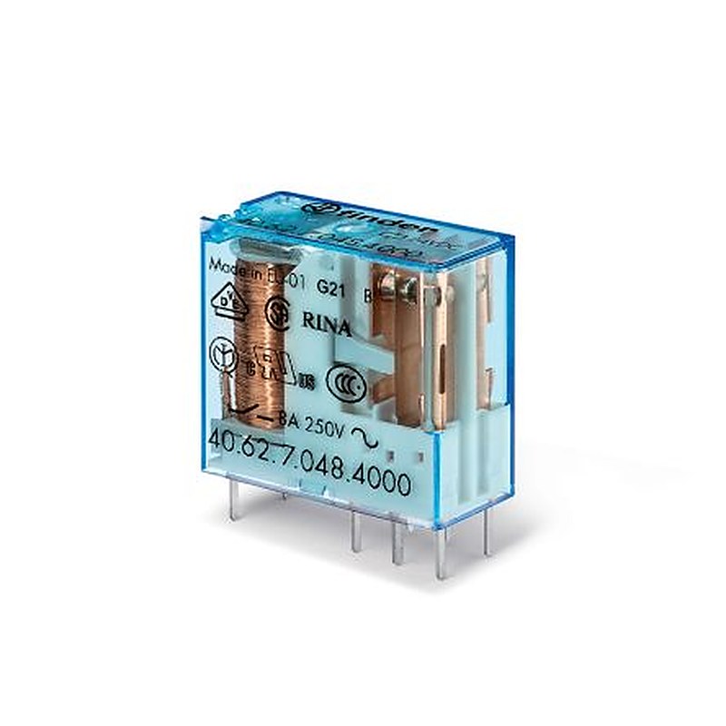Finder PCB Power Relay, 48V dc Coil, 10A Switching Current, DPDT
