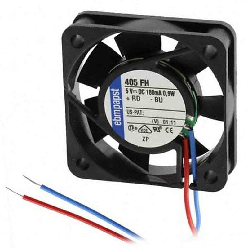 ebm-papst 400 F Series Axial Fan, 5V dc, 9 m³/h, 900 mW, 180 mA Max 40 mm 10mm 10 mm