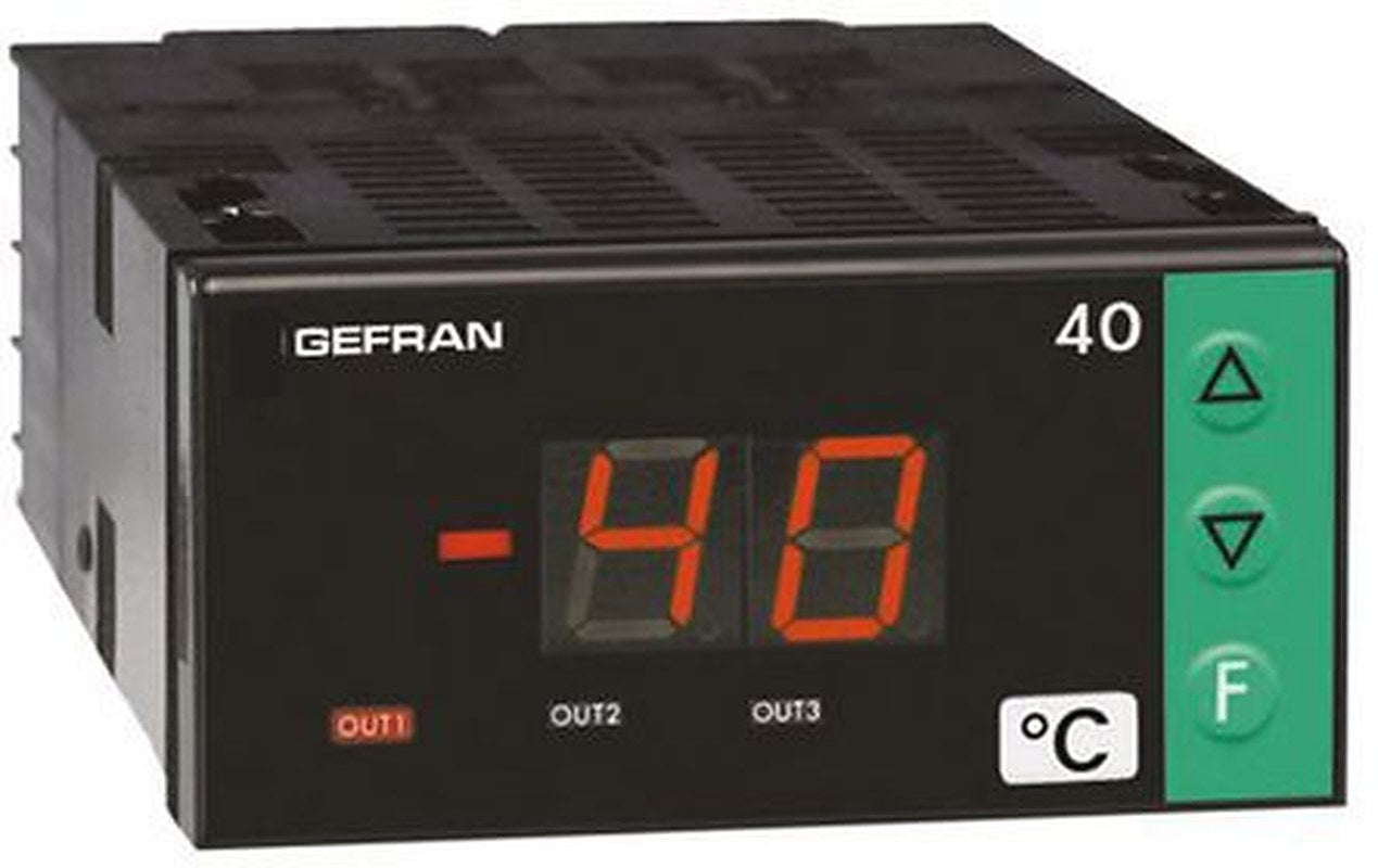 Gefran 40T72 Panel On-Off Temperature Controller 1 Input, 2 Output Relay 27 V dc, 27V ac On-Off