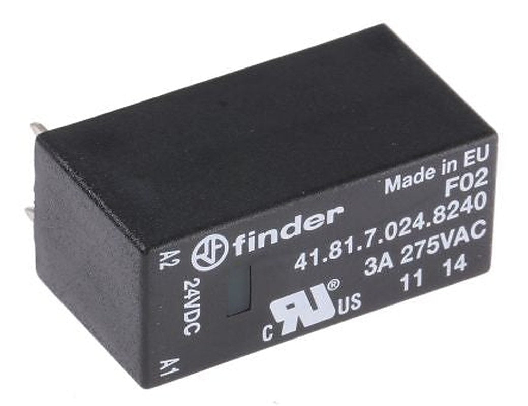 Finder 41 Series Solid State Relay, 3 A Load, PCB Mount, 240 V ac Load, 32V dc Control