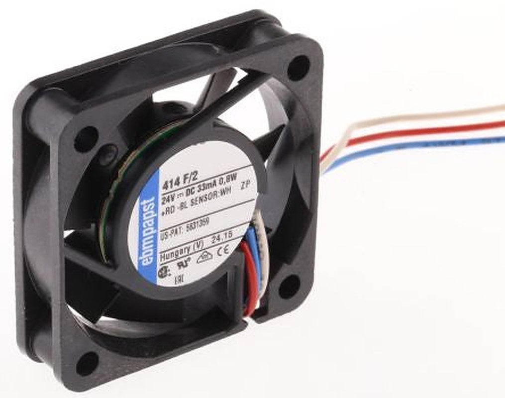 ebm-papst 400 F Series Axial Fan, 24V dc, 8 m³/h, 800 mW 40 mm 10mm 10 mm