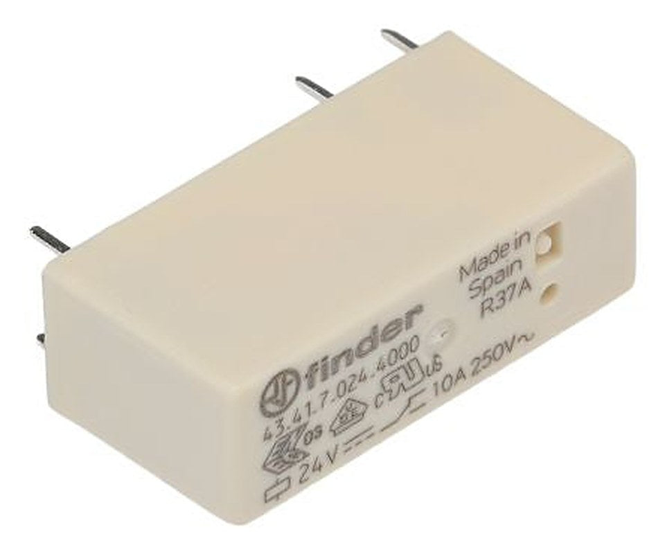 Finder PCB Power Relay, 24V dc Coil, 10A Switching Current, SPDT