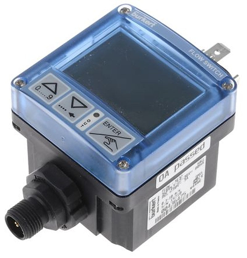 Burkert 8032 Series, Compact Flow Controller, 1200 L/min, Relay Output, 100 mm Pipe 30V dc