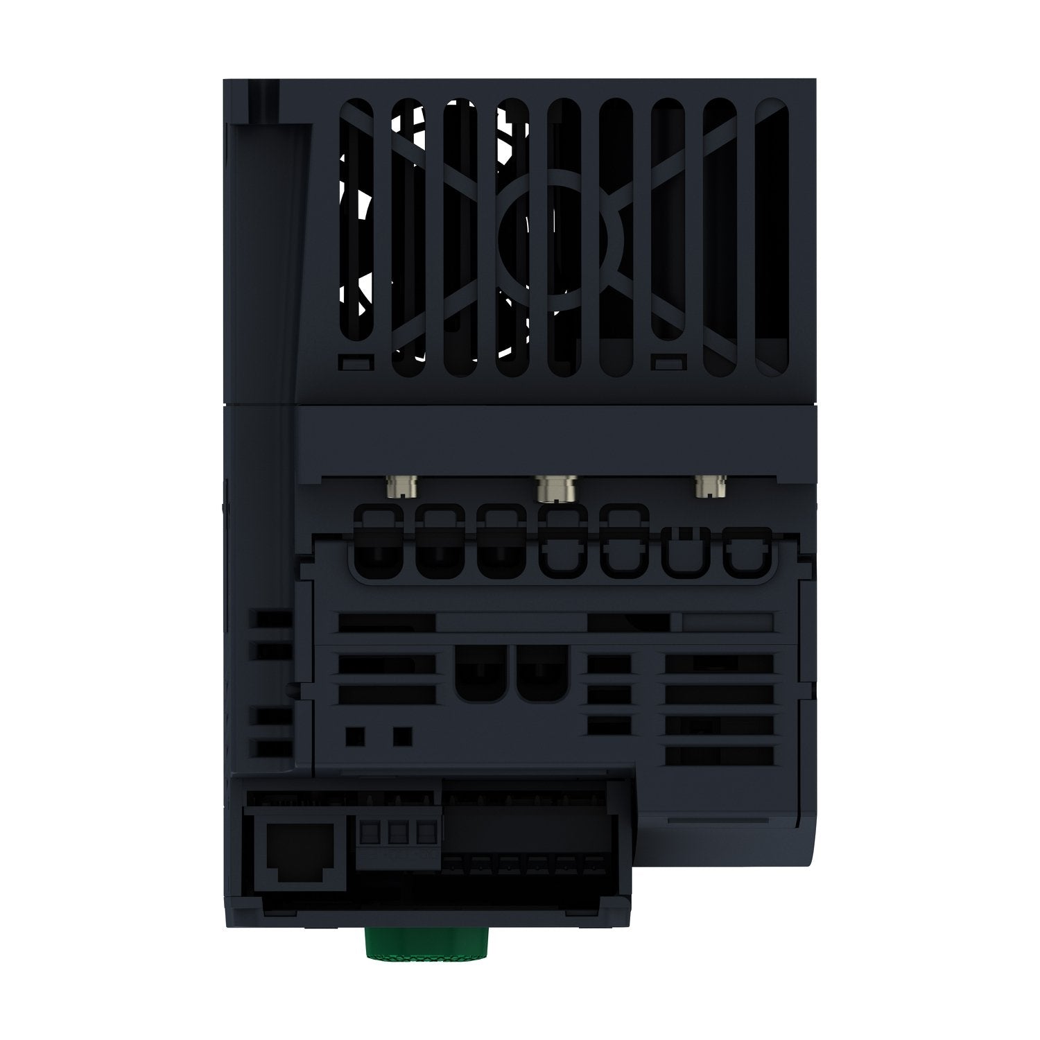 The Schneider Electric Solar is a compact variable speed drive designed for pumping applications, offering 0.75kW motor power with a 380 to 500V, 3-phase input. It features integrated Class C2 EMC filtering, making it suitable for reliable industrial operations. This drive supports Modbus serial, CANopen, and Ethernet IP/Modbus TCP, ensuring seamless communication and automation. IP20 protection Overvoltage category class II