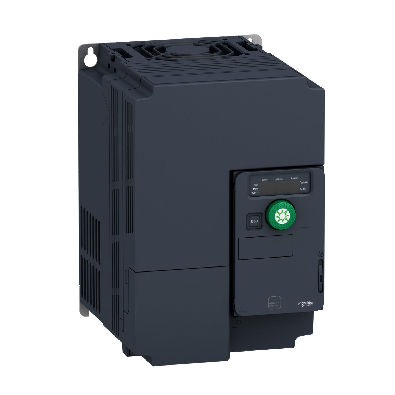The Schneider Electric Solar is a compact variable speed drive designed for pumping applications, offering 7.5kW motor power with a 380 to 500V, 3-phase input. It features integrated Class C2 EMC filtering, ensuring reliable performance in industrial environments. This drive supports Modbus serial, CANopen, and Ethernet IP/Modbus TCP, allowing seamless automation and system integration. IP20 protection Overvoltage category class II