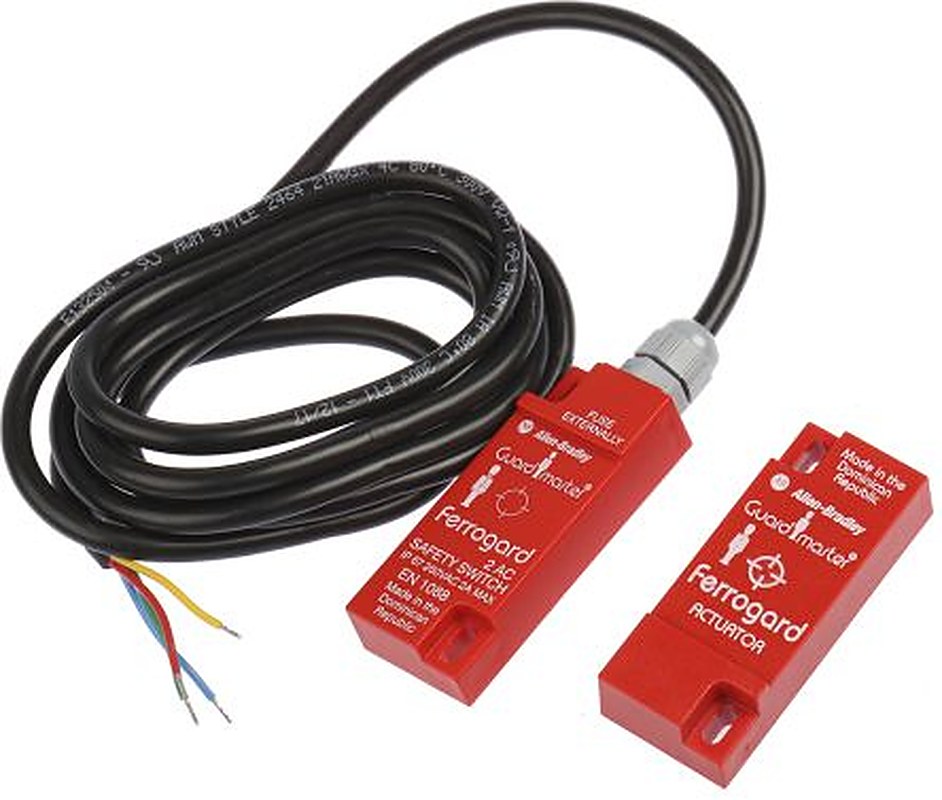 Allen Bradley 440N Series Magnetic Non-Contact Safety Switch, Plastic Housing, NC, 2 m Cable