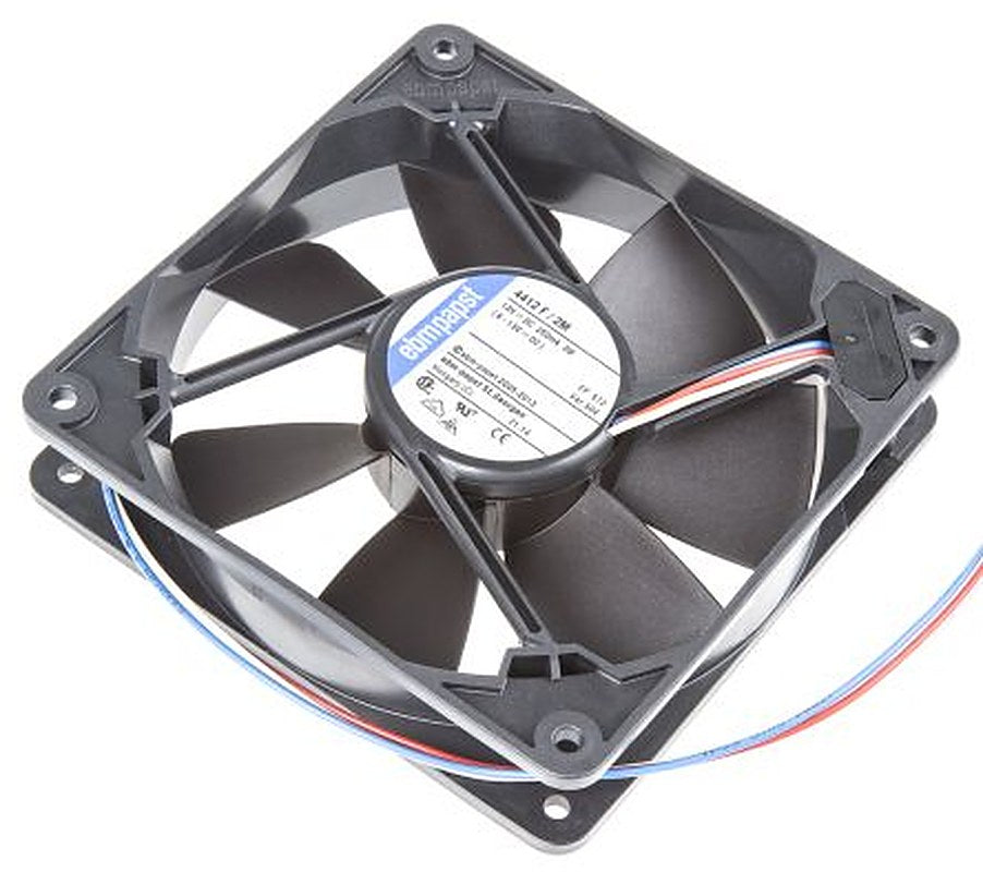 ebm-papst 4400 F Series Axial Fan, 12V dc, 140 m³/h, 3.2 W 119 mm 119mm 25 mm