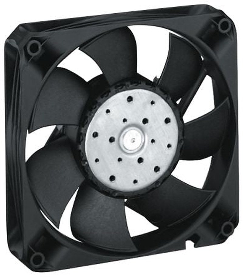 ebm-papst 4400 F Series Axial Fan, 24V dc, 225 m³/h, 12 W, IP54, IP68 119 mm 119mm 25 mm
