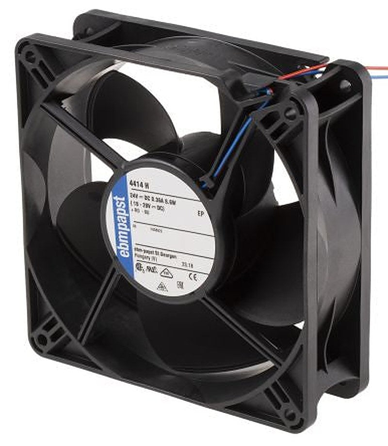 ebm-papst 4400 Series Axial Fan, 24V dc, 240 m³/h, 8.6 W, IP20 119 mm 38mm 38 mm