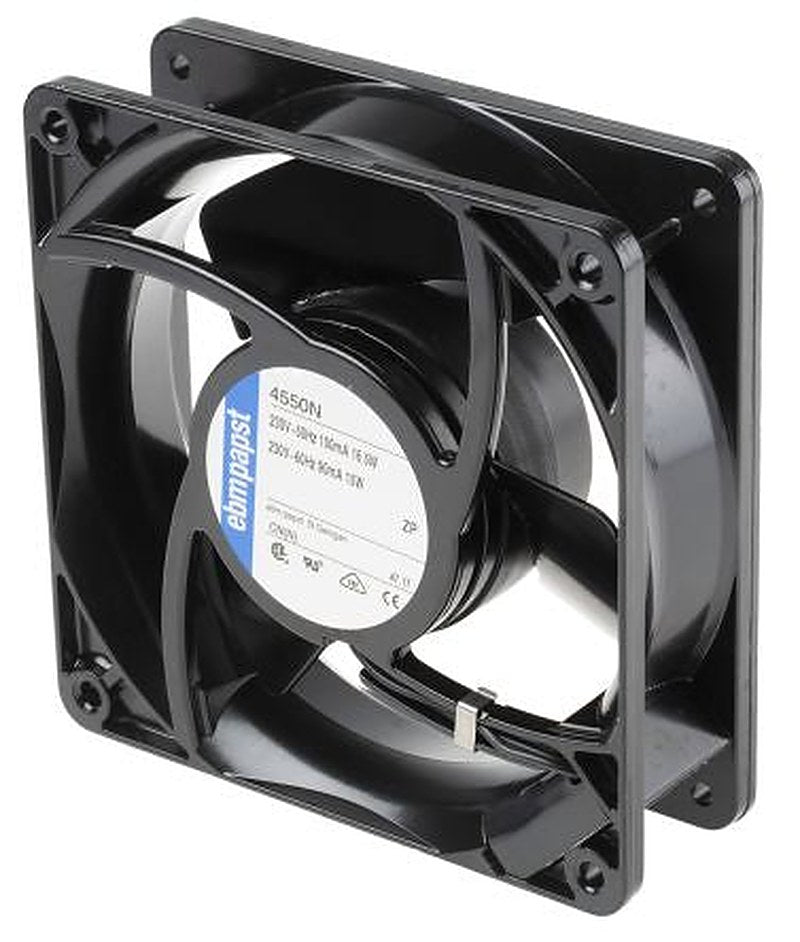 ebm-papst 4000 N Series Axial Fan, 230V ac, 145 m³/h, 16.5 W, 717 mA Max 119 mm, 119mm, 38 mm