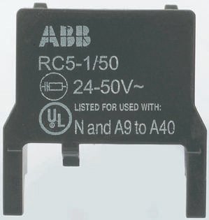 Varistor Suppression Devices For use with A series contactors, A9 to A40 types