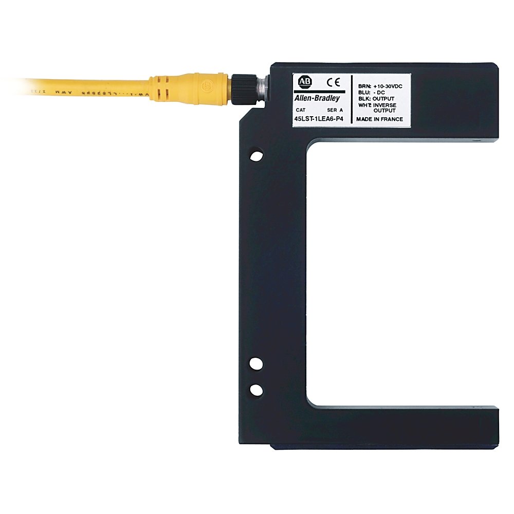 PHOTOSWITCH Photoelectric Sensor, 45LST Optical Fork Sensor, 30mm (1.18in)Sensing Gap, 4-pin Pico QD