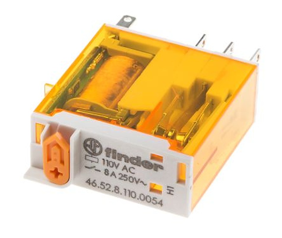Finder Power Relay, 110V ac Coil, 8A Switching Current, DPDT