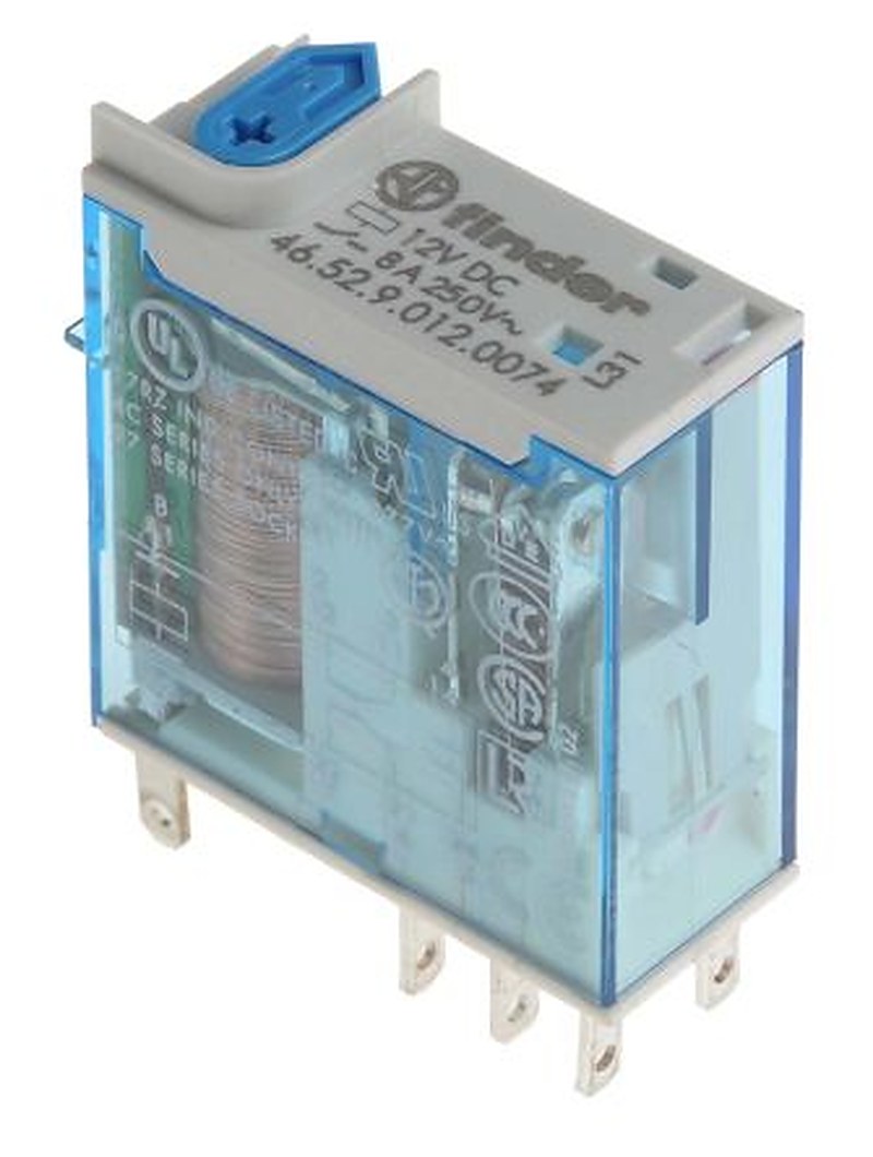 Finder PCB Power Relay, 12V dc Coil, 8A Switching Current, DPDT