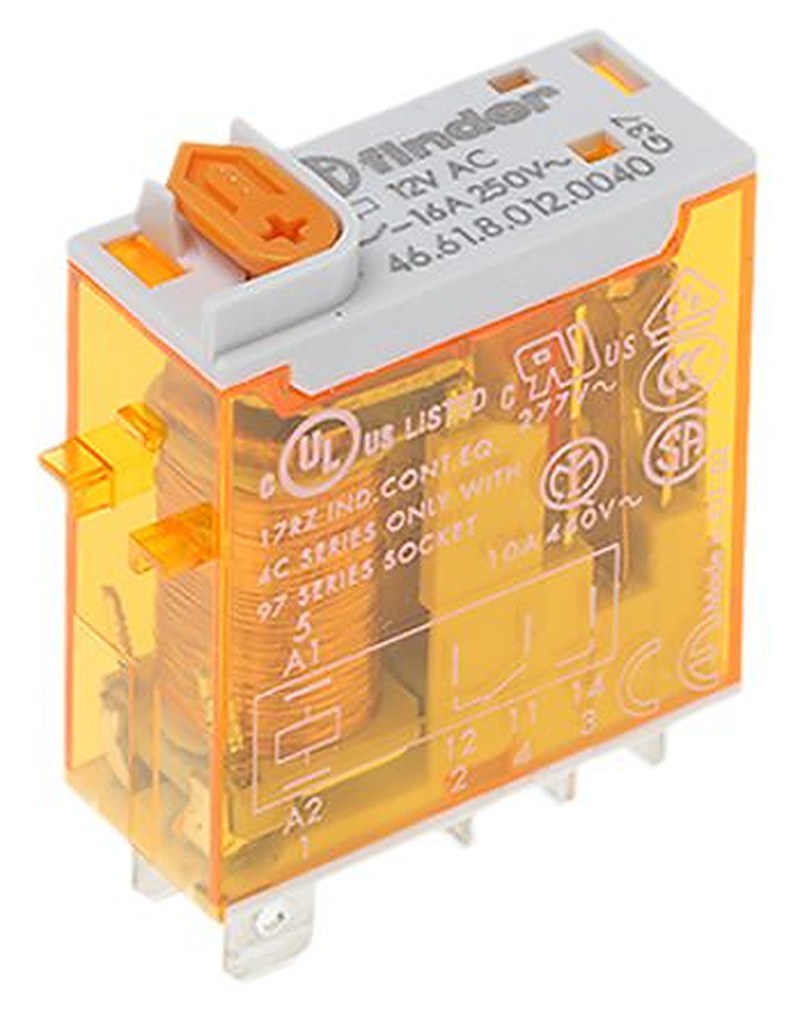 Finder Power Relay, 12V ac Coil, 25A Switching Current, SPDT