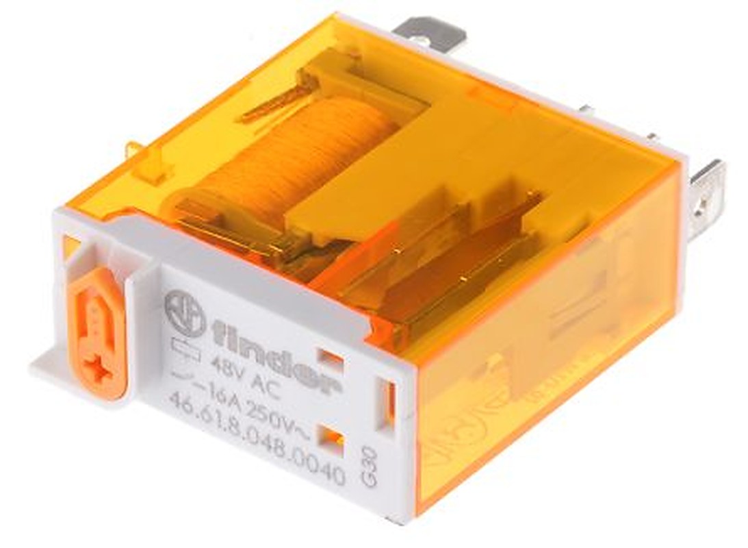 Finder PCB Power Relay, 48V ac Coil, 25A Switching Current, SPDT