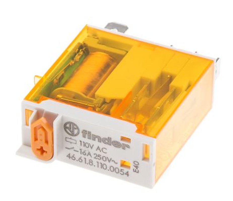 Finder PCB Power Relay, 110V ac Coil, 16A Switching Current, SPDT
