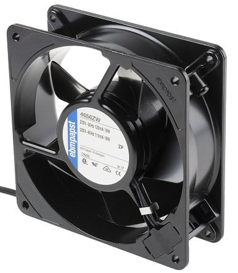 ebm-papst 4000 Z Series Axial Fan, 230V ac, 160 m³/h, 19 W, IP20 119 mm, 119mm, 38 mm