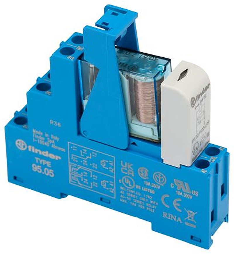 Finder 48 Series Electromechanical Interface Relay, DIN Rail, 12V Coil, SPDT