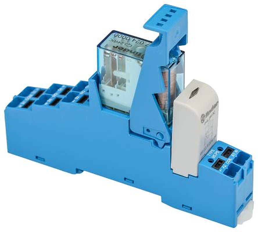 Finder 48 Series Interface Relay, DIN Rail, 24V dc Coil, DPDT-2 CO, 22.2mA