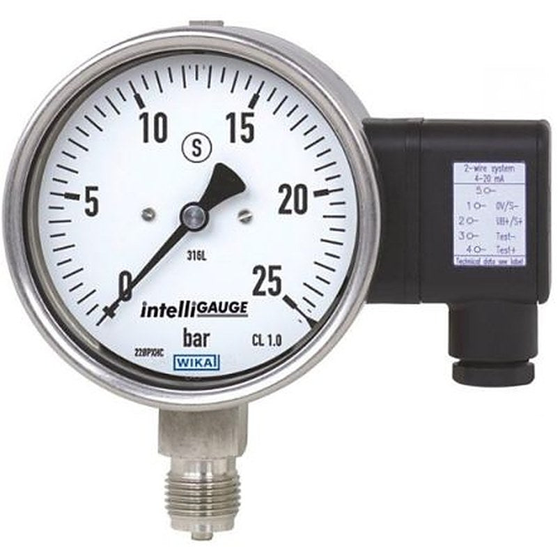 WIKA G 1/4 Pressure Gauge, 100 mm, 2.5 bar