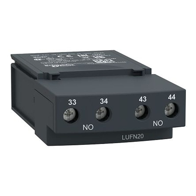 Schneider Electric Auxiliary Contact, 2 Contact, 2 NO, TeSyS U, 5 A, 250V ac/dc