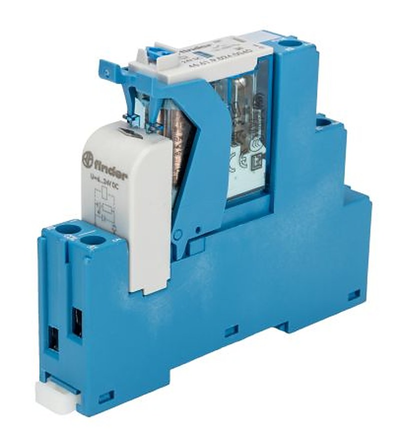 Finder 4C Series Interface Relay, DIN Rail, 24V dc Coil, SPDT, 20mA