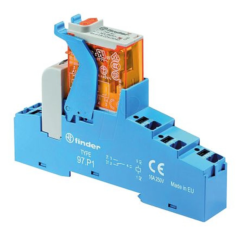 Finder 4C Series Interface Relay, DIN Rail, 12V ac Coil, SPDT, 90mA