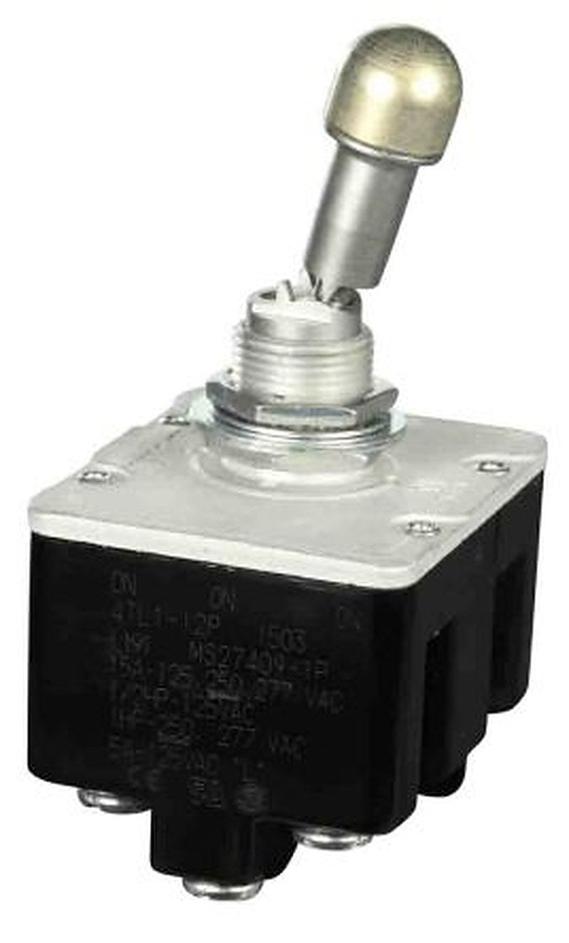 Honeywell Toggle Switch, Bushing Mount, On-On-On, 4PDT, Screw Terminal, 28 V dc, 125 V ac