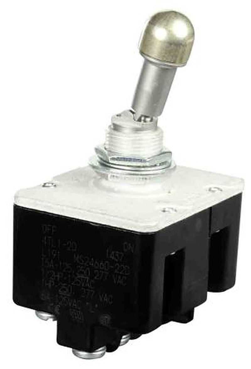 Honeywell Toggle Switch, Bushing Mount, On-Off, 4PDT, Screw Terminal, 28 V dc, 125 V ac