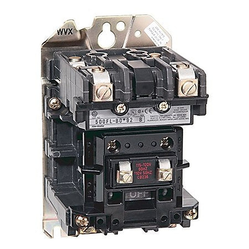 500FL NEMA Feed-Through Wiring Electrically Held Lighting Contactor ,300A, Open, 115-120V 60Hz, 3 Power Poles , 115-120V 60Hz ,