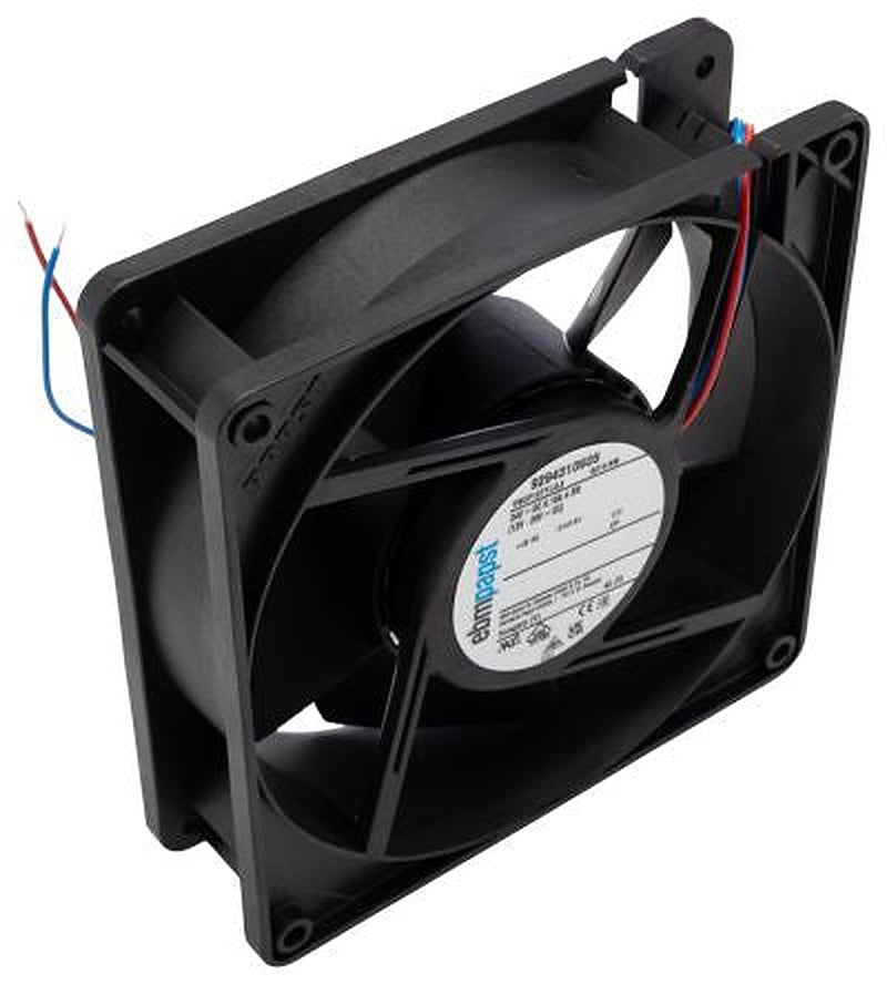 ebm-papst 5200 N Series Axial Fan, 24V dc, 187 m³/h, 4.6 W, 192 mA Max, IP68, IP54 127 mm 127mm 38 mm