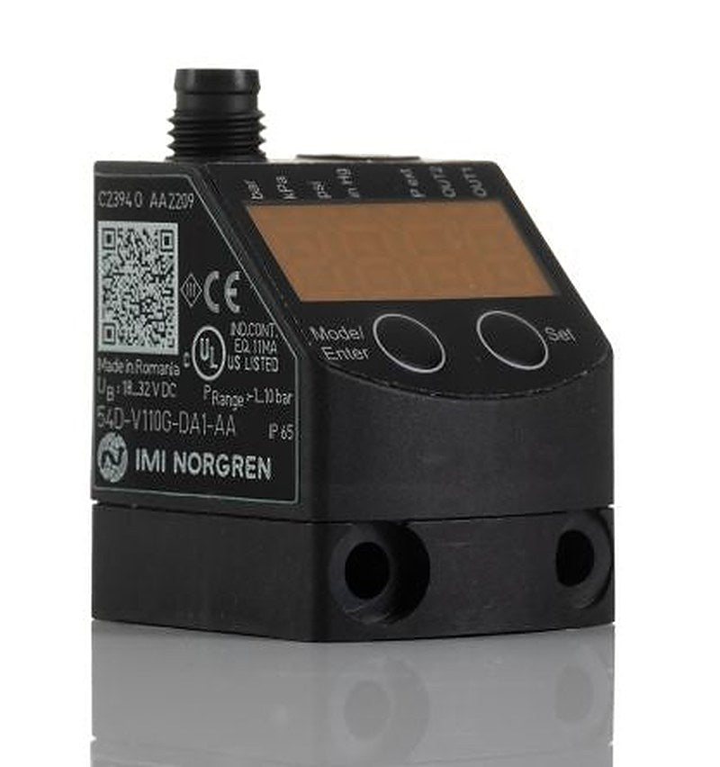 Norgren 54D Series Pressure Sensor, Transistor Output -1 bar, Relative Reading 1 bar