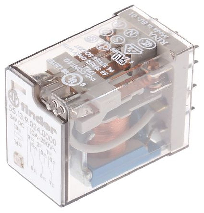Finder PCB Power Relay, 24V dc Coil, 10A Switching Current, 3PDT