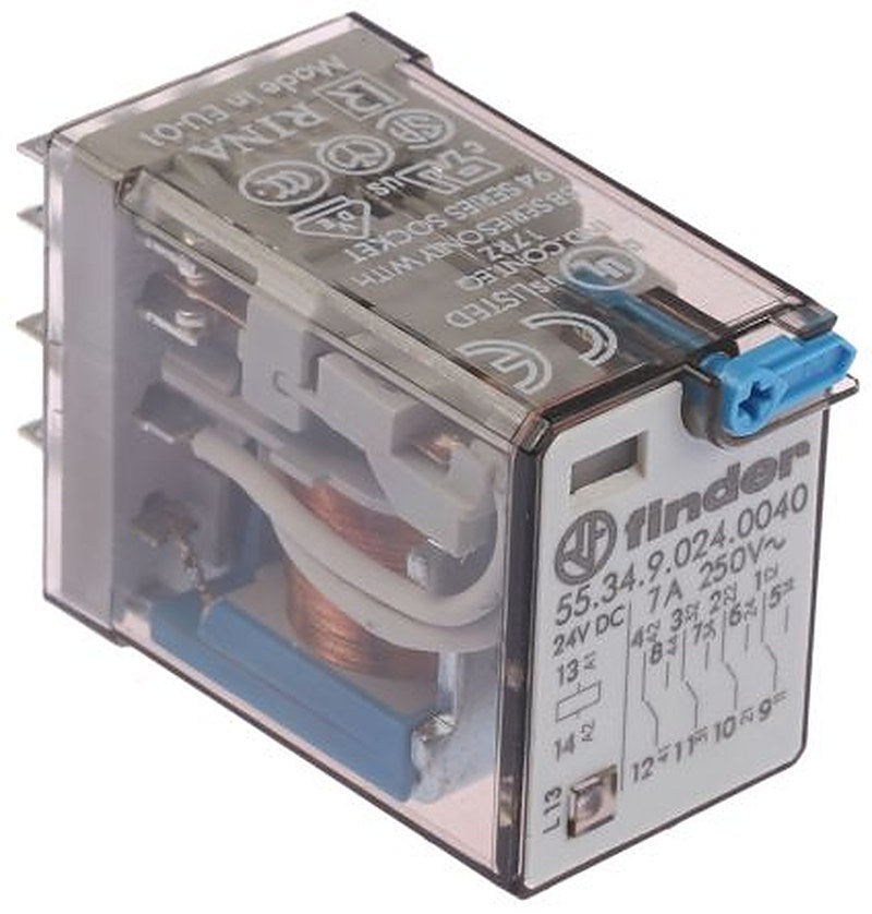 Finder Power Relay, 24V dc Coil, 7A Switching Current, 4PDT