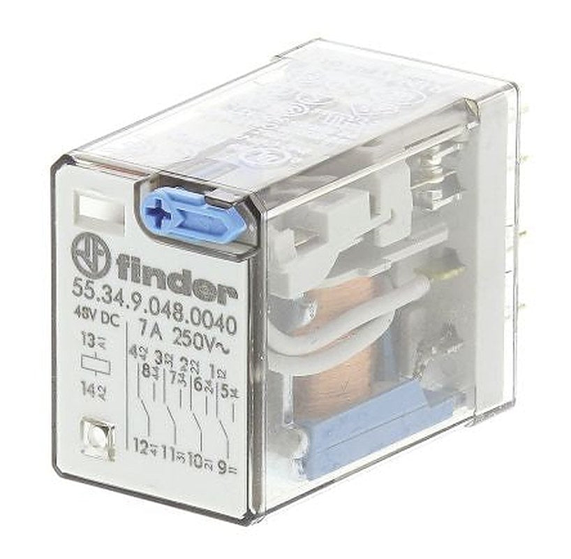 Finder Power Relay, 48V dc Coil, 7A Switching Current, 4PDT