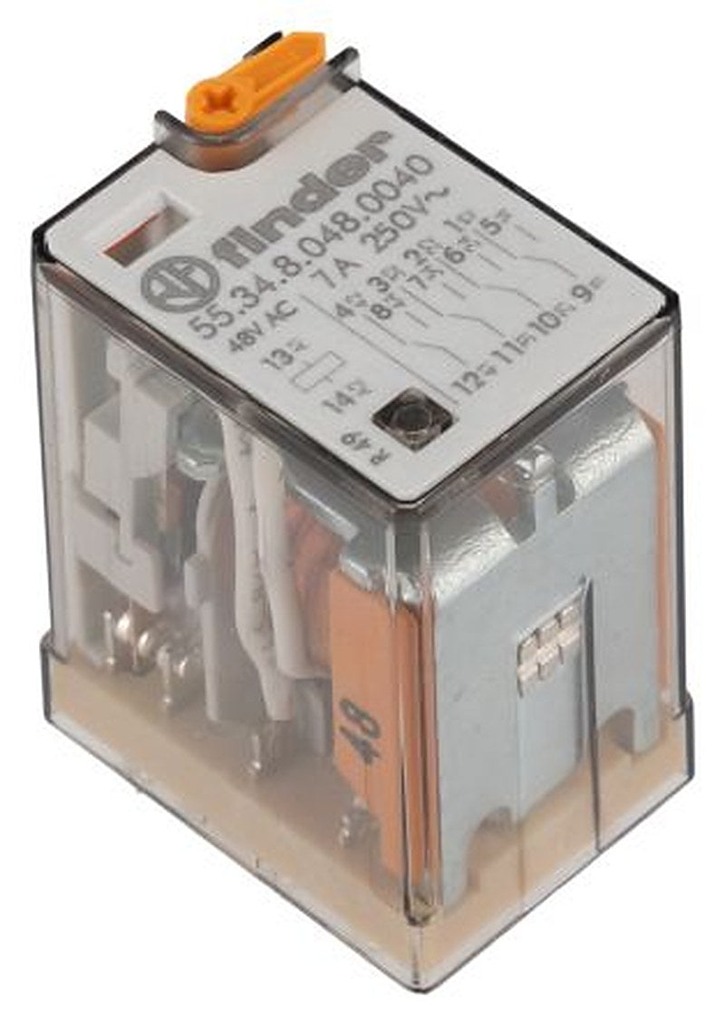 Finder Relay, 48V ac Coil, 7A Switching Current, 4PDT