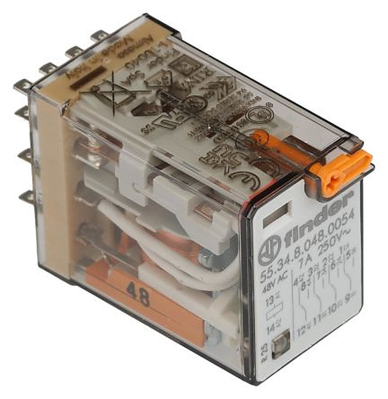 Finder Relay, 48V ac Coil, 7A Switching Current, 4 CO