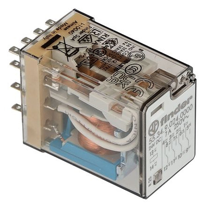 Finder Relay, 24V dc Coil, 7A Switching Current, 4 CO