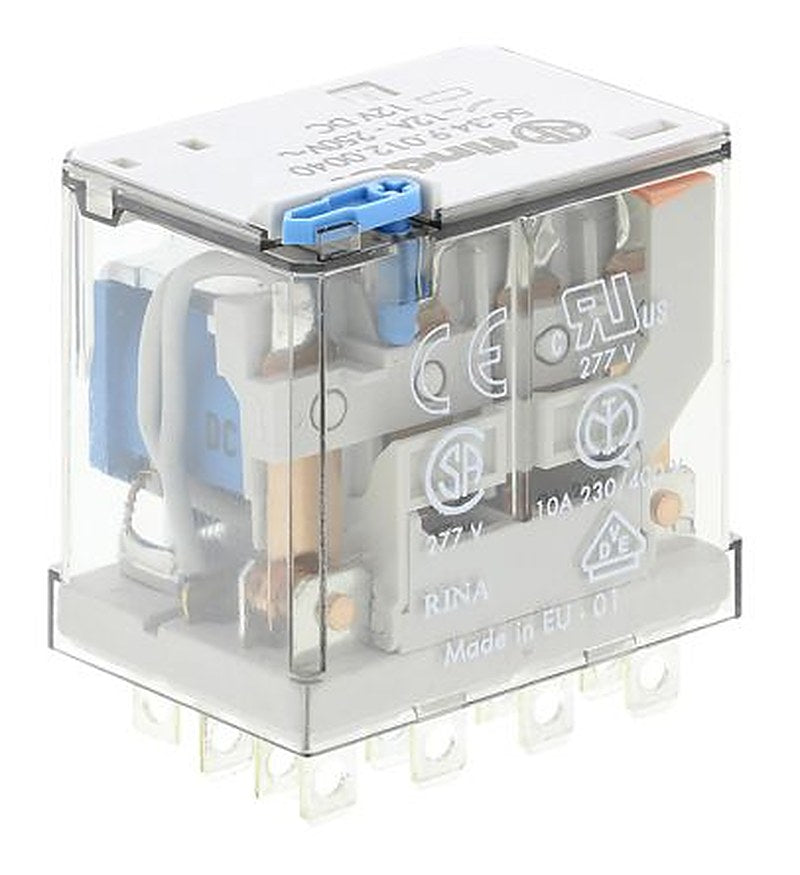 Finder Power Relay, 12V dc Coil, 12A Switching Current, 4PDT