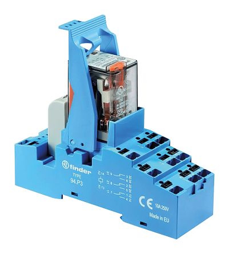 Finder 58 Series Interface Relay, DIN Rail, 110V ac Coil, 3PDT, 12.5mA
