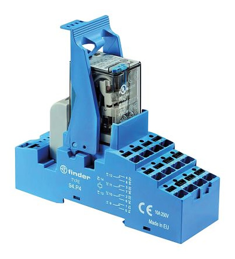 Finder 58 Series Interface Relay, DIN Rail, 110V ac Coil, 4PDT, 12.5mA