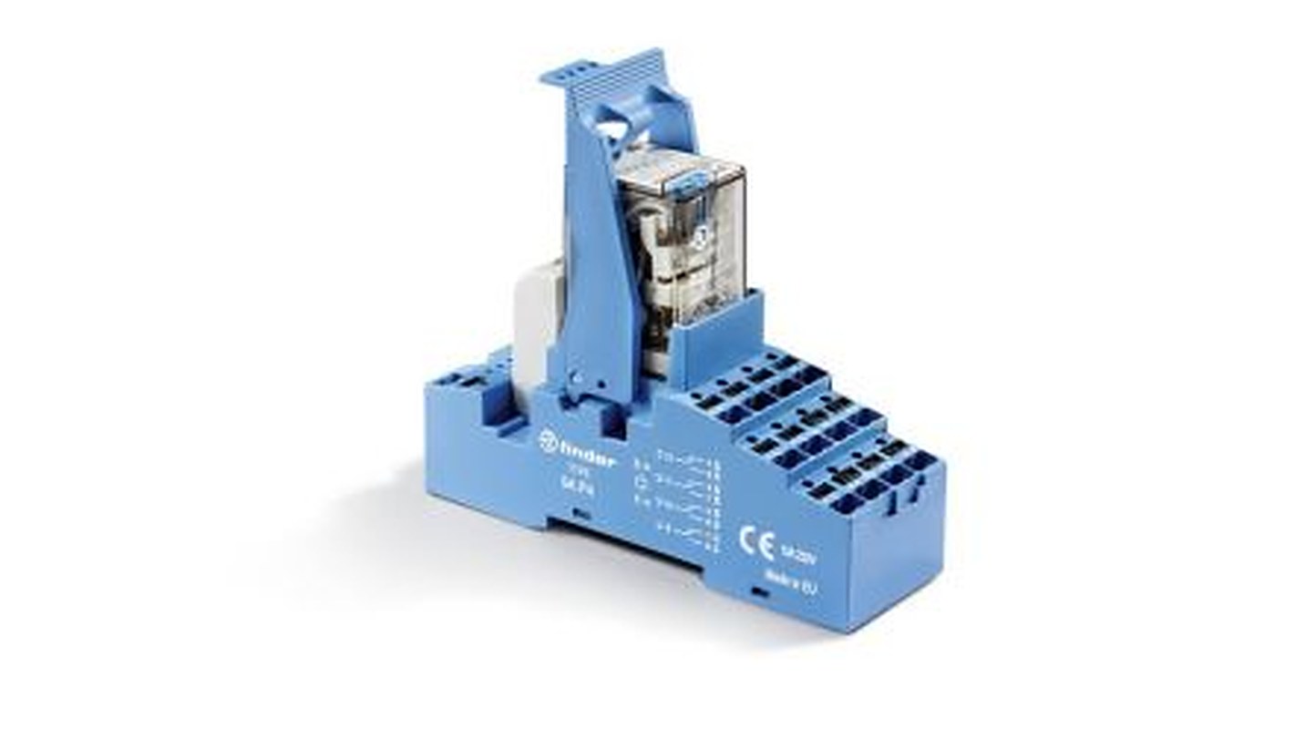 Finder 58 Series Interface Relay, DIN Rail, 230V Coil, 4PDT, 6mA