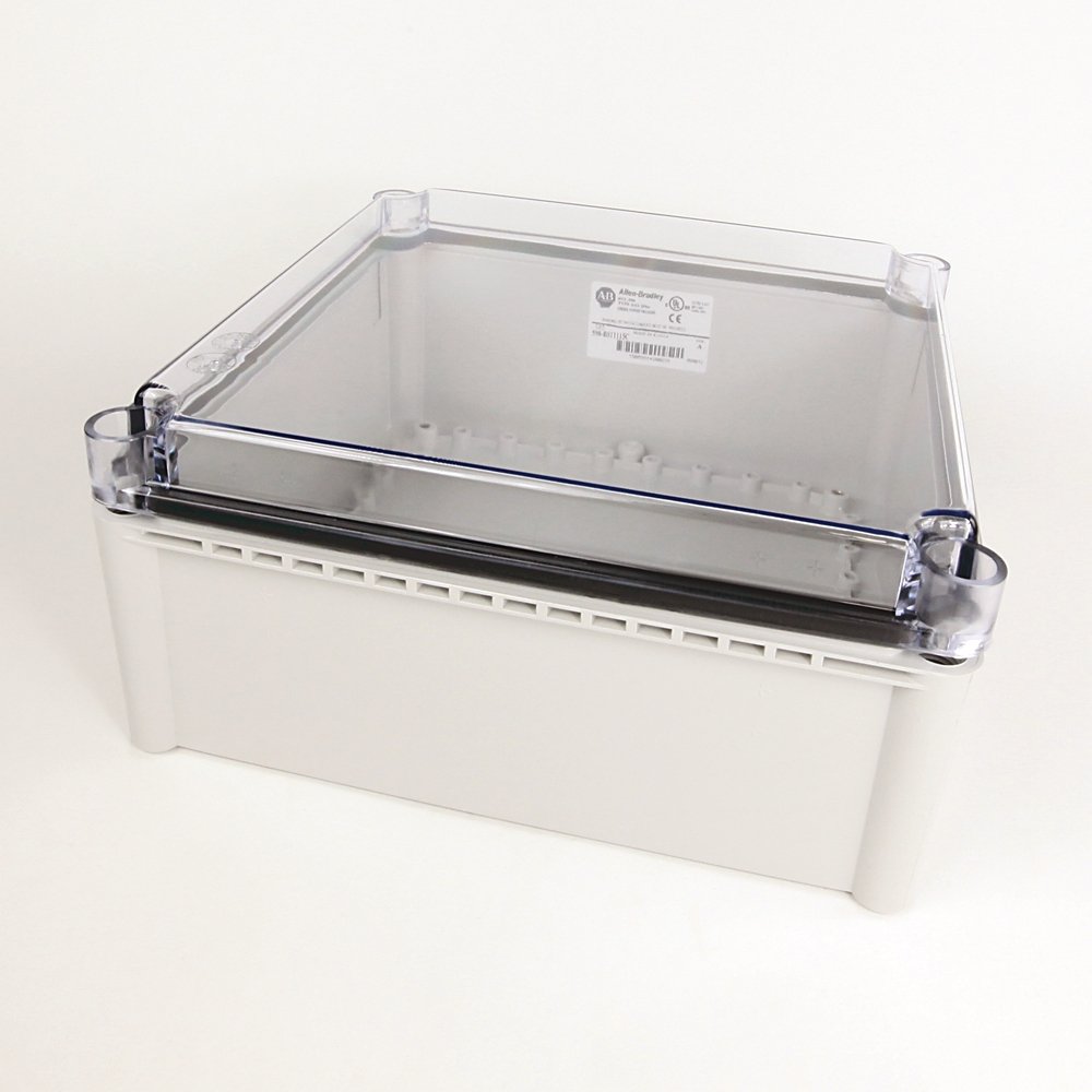 598 Definite-Purpose General-Purpose Enclosure, 280 mm x 280 mm x 130 mm (11.02 in. x 11.02 in. x 5.12 in.), Clear Cover