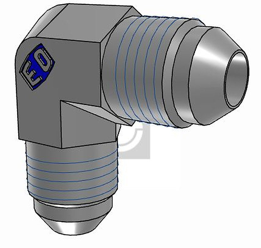 Parker 5EMTXS Hydraulic Fitting Male, 37 °, Steel, 0.56 in Hose ID
