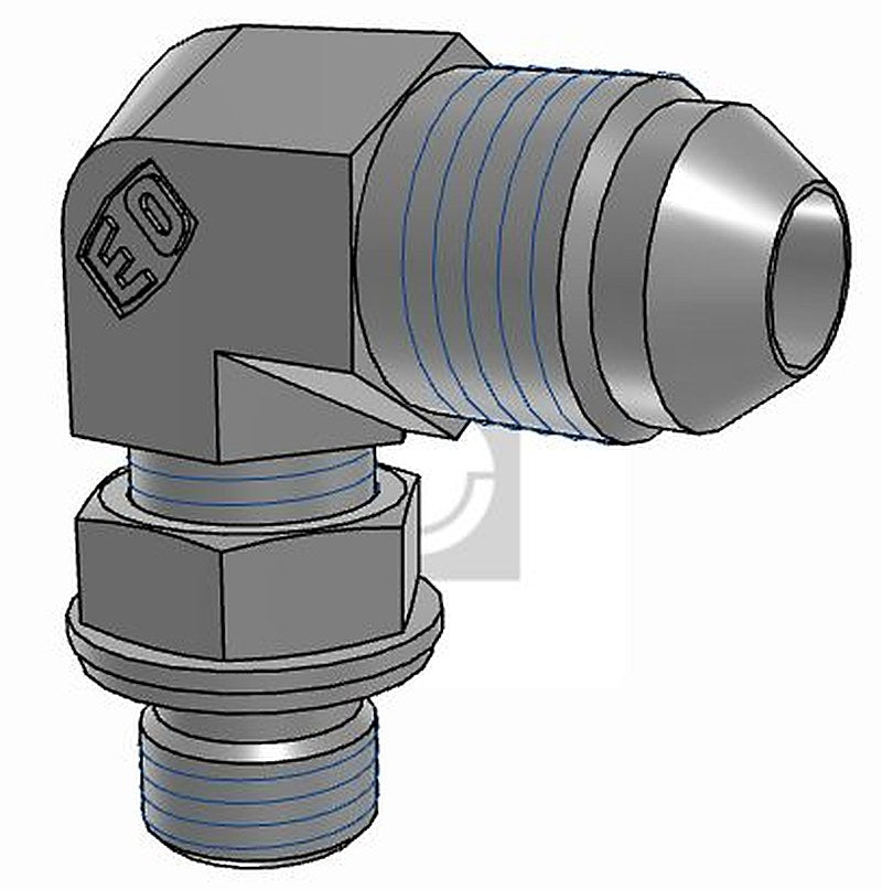 Parker 5M10C8OMXS Hydraulic Fitting Male, 37 °, Steel, 10 mm Hose ID